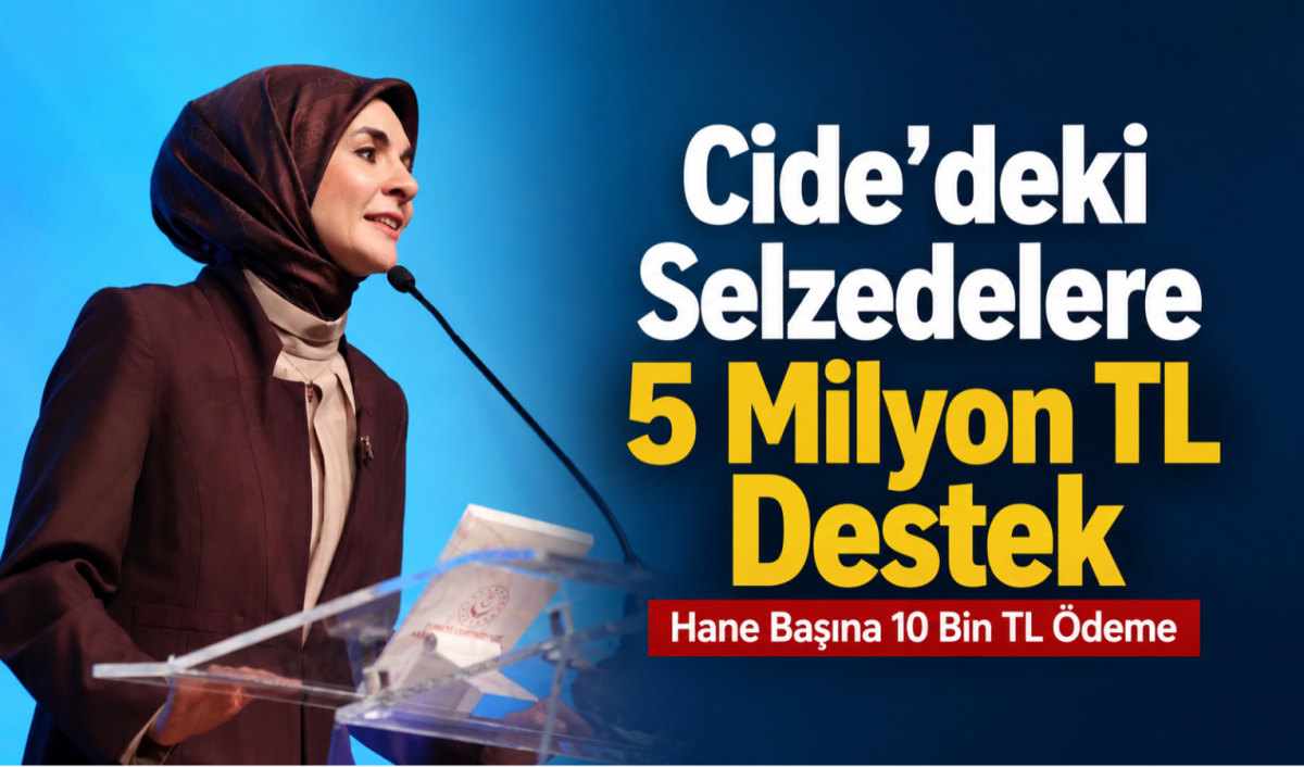 Cide'deki Selzedelere 5 Milyon TL Destek: Hane Başına 10 Bin TL Ödeme
