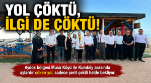 Çöken Yollar Bekliyor, Yetkililer Sahilde Kahvaltıda