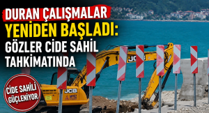 Cide Sahil Tahkimatı Çalışmaları Yeniden Başladı