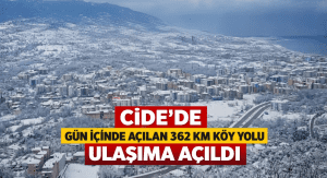 Cide’de 34 Köy Yolu Ulaşıma Açıldı