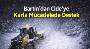 Bartın’dan Cide’ye Karla Mücadelede Destek
