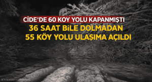 Cide’de 60 Köy Yolu Kapanmıştı: 36 Saat Dolmadan 55 Köy Yolu Ulaşıma Açıldı