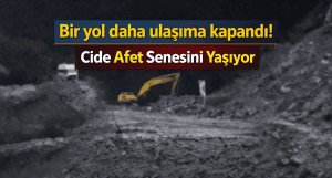 Cide–İnebolu Sahil Yolu Arap Deresi Mevkiinde Ulaşım Durdu