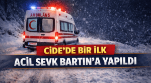 Cide’de Bir İlk Acil Sevk Bartın’a Yapıldı