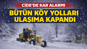 Cide’de Kar Alarmı: 69 Köyün Tamamı Ulaşıma Kapandı