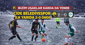 Cide’de Futbolu Kar Durduramadı