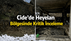 Cide’de Heyelan Bölgesinde Yerinde İnceleme